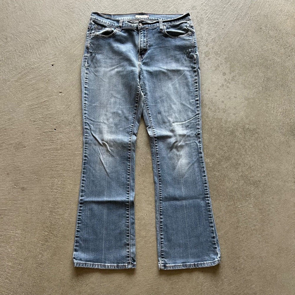 Vintage Levis 515 Jeans Womens Size 12 M Bootcut Light Wash Blue Denim Stretch